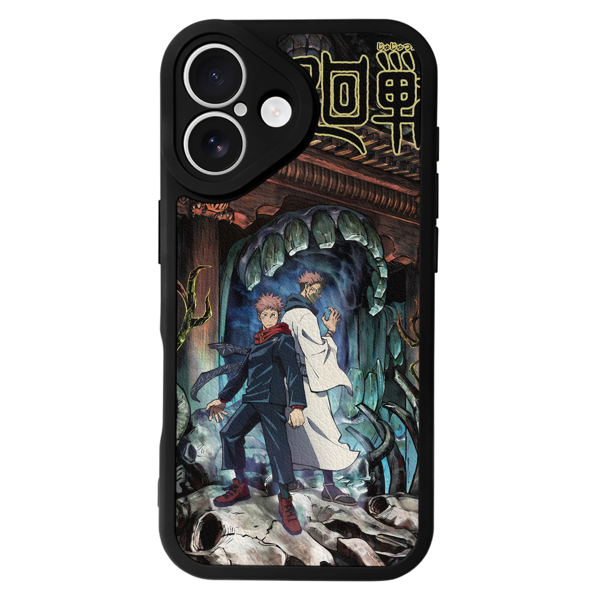（画像用） 呪術廻戦 Jujutsu Kaisen 【iPhone 16シリーズ対応】シリコンスマホケース（レザー調） 材質：シリコン